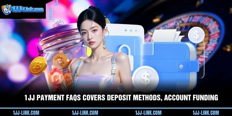 1JJ Payment FAQs covers deposit methods, account funding