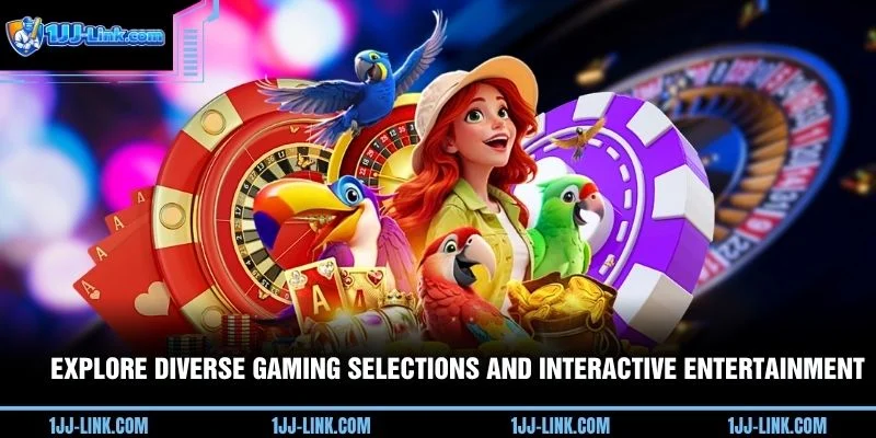 Explore diverse gaming selections and interactive entertainment
