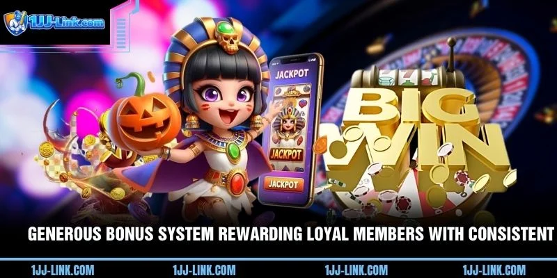 Generous bonus system rewarding loyal members with consistent