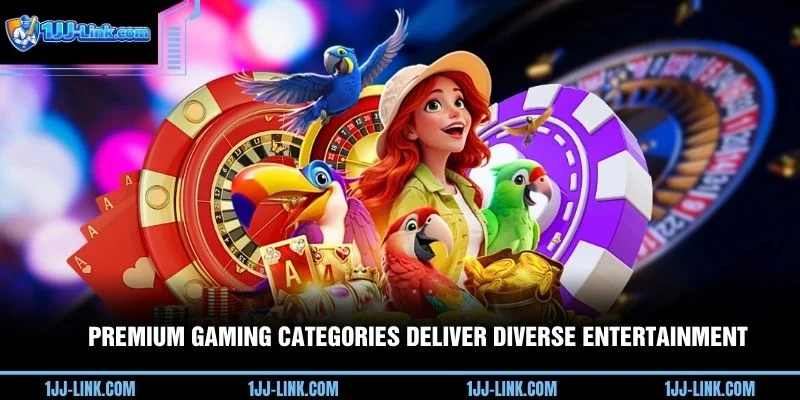 Premium gaming categories deliver diverse entertainment